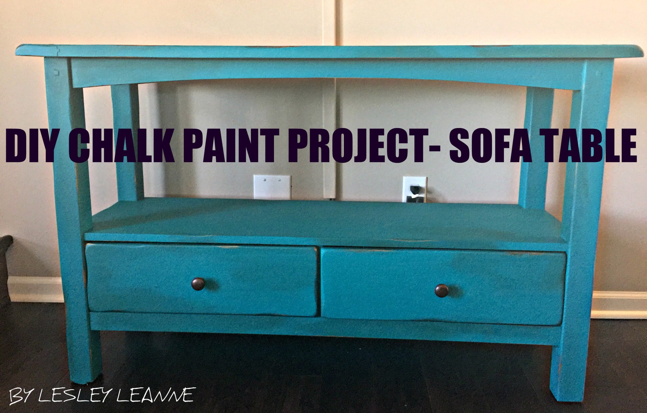 Chalk Paint Furniture- How I turned my sofa table into a tv stand